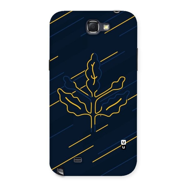 Yellow Leaf Line Back Case for Galaxy Note 2