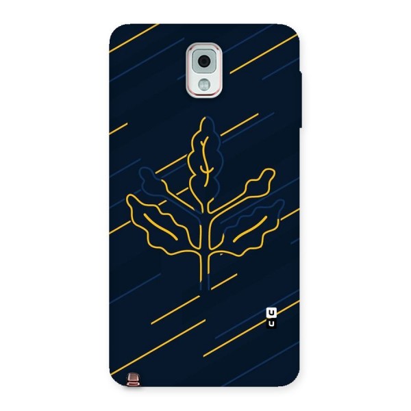 Yellow Leaf Line Back Case for Galaxy Note 3