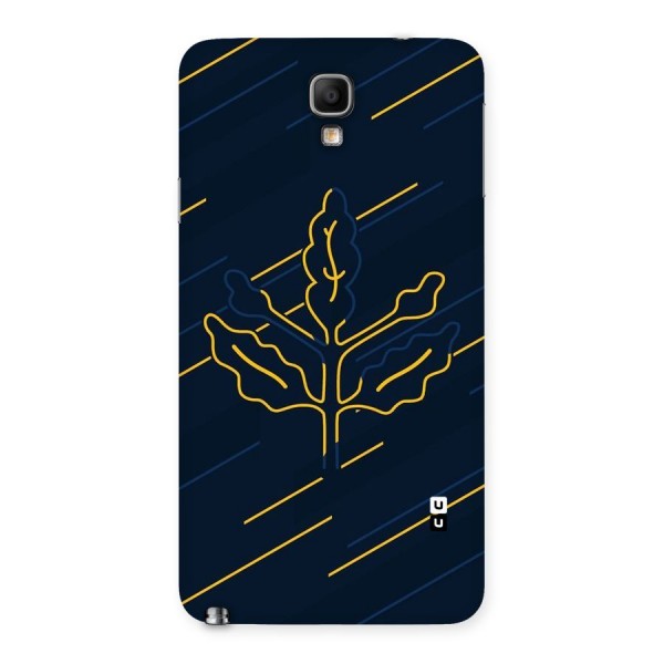 Yellow Leaf Line Back Case for Galaxy Note 3 Neo
