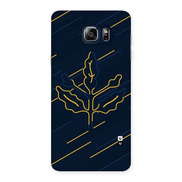 Yellow Leaf Line Back Case for Galaxy Note 5