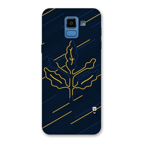 Yellow Leaf Line Back Case for Galaxy On6