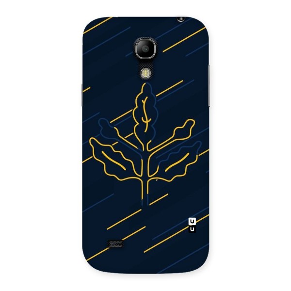 Yellow Leaf Line Back Case for Galaxy S4 Mini