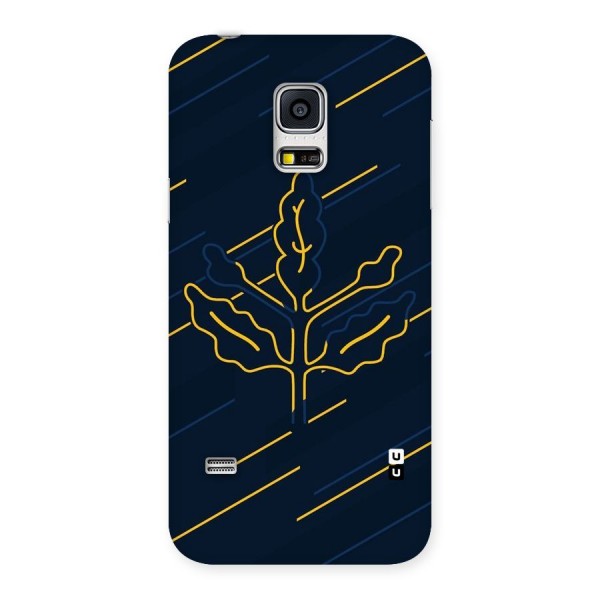 Yellow Leaf Line Back Case for Galaxy S5 Mini