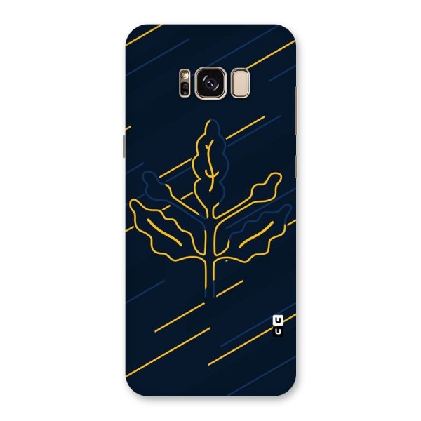 Yellow Leaf Line Back Case for Galaxy S8 Plus