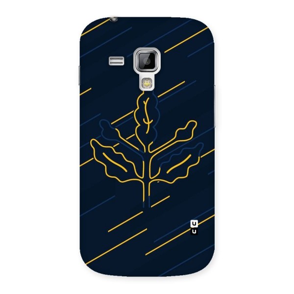 Yellow Leaf Line Back Case for Galaxy S Duos