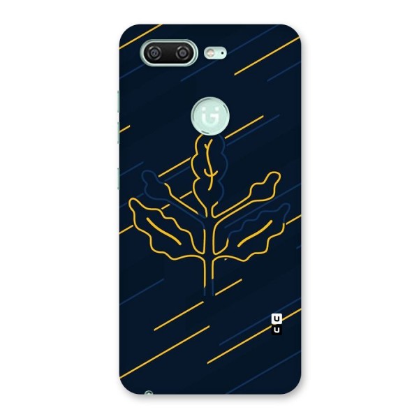 Yellow Leaf Line Back Case for Gionee S10