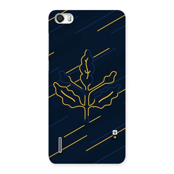Yellow Leaf Line Back Case for Honor 6