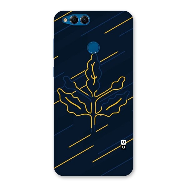 Yellow Leaf Line Back Case for Honor 7X