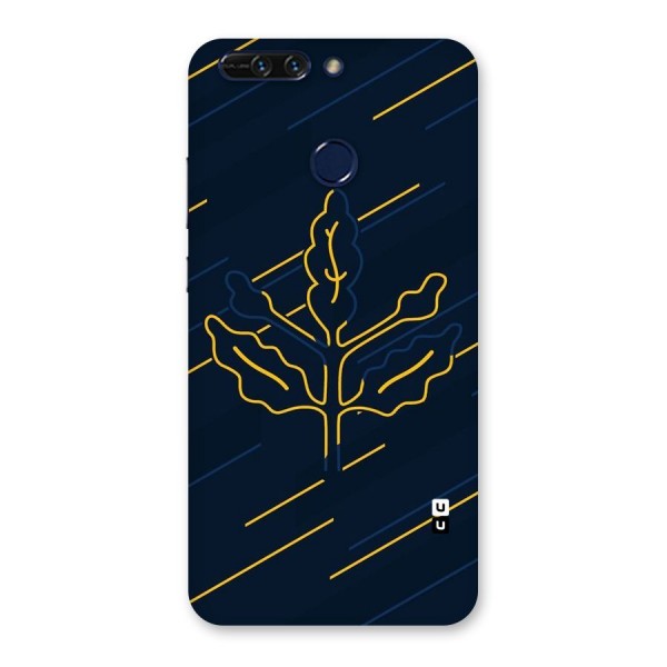 Yellow Leaf Line Back Case for Honor 8 Pro