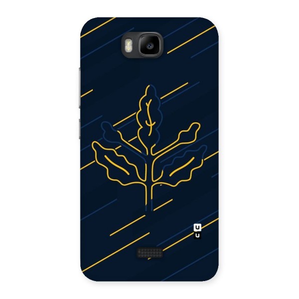 Yellow Leaf Line Back Case for Honor Bee