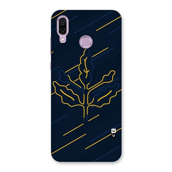 Yellow Leaf Line Back Case for Honor Play