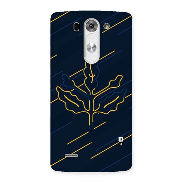 Yellow Leaf Line Back Case for LG G3 Beat