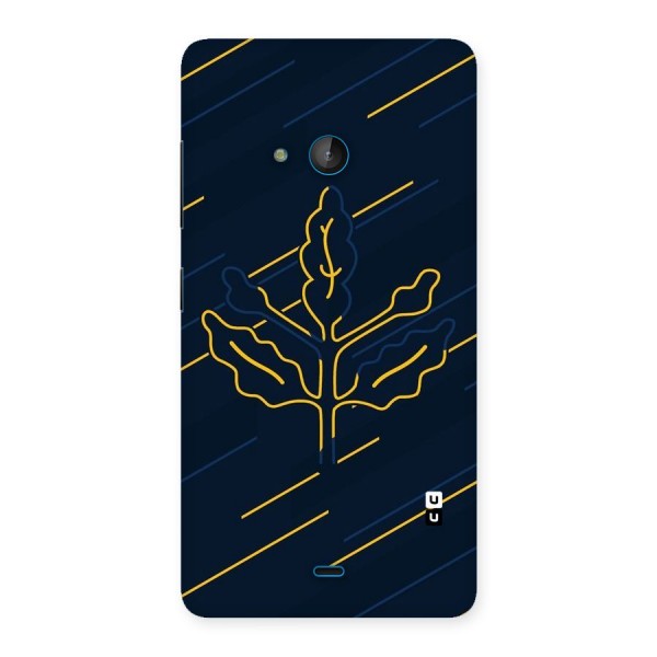 Yellow Leaf Line Back Case for Lumia 540