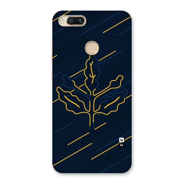 Yellow Leaf Line Back Case for Mi A1