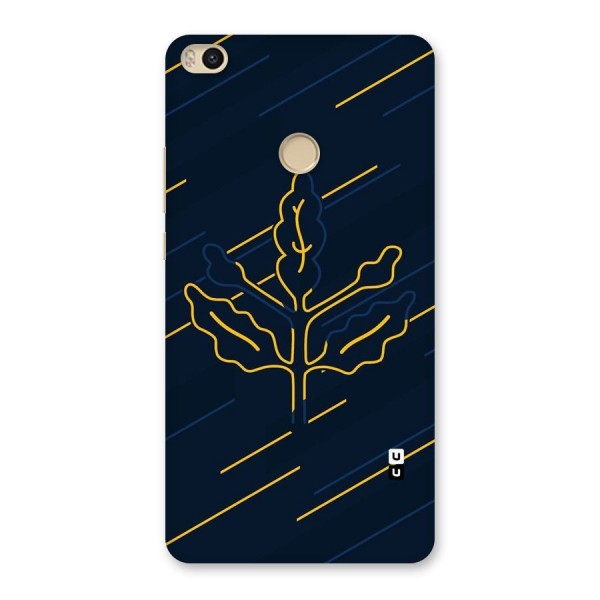 Yellow Leaf Line Back Case for Mi Max 2