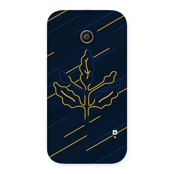 Yellow Leaf Line Back Case for Moto E