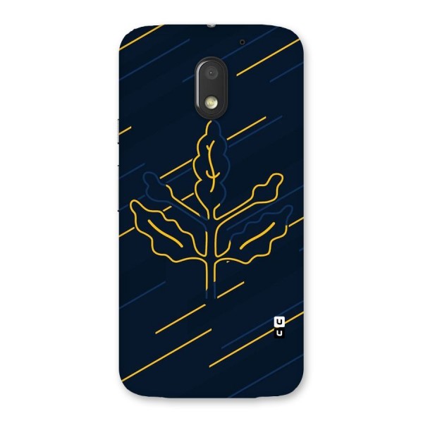 Yellow Leaf Line Back Case for Moto E3 Power