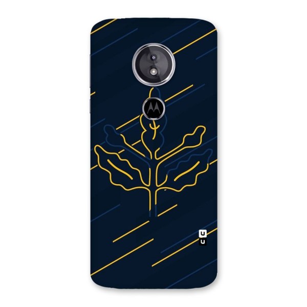 Yellow Leaf Line Back Case for Moto E5