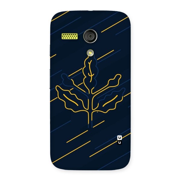 Yellow Leaf Line Back Case for Moto G