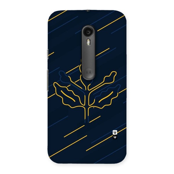 Yellow Leaf Line Back Case for Moto G3