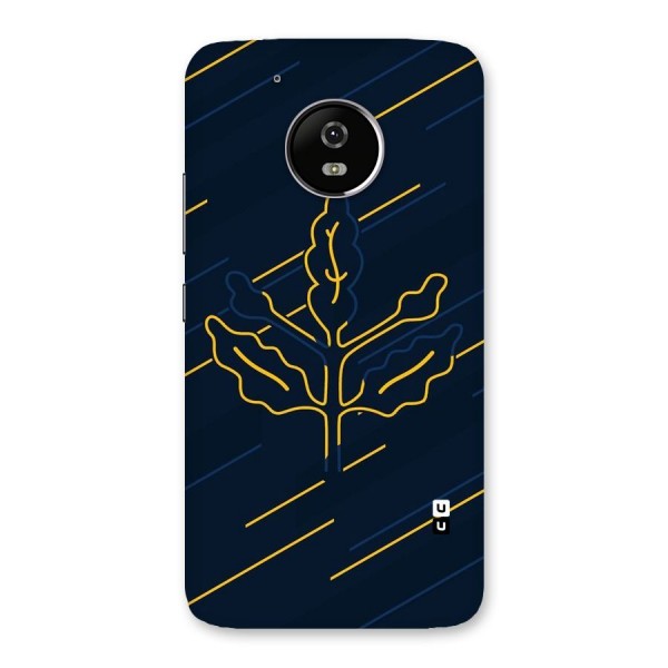 Yellow Leaf Line Back Case for Moto G5