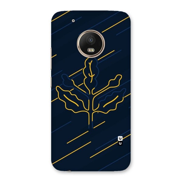 Yellow Leaf Line Back Case for Moto G5 Plus