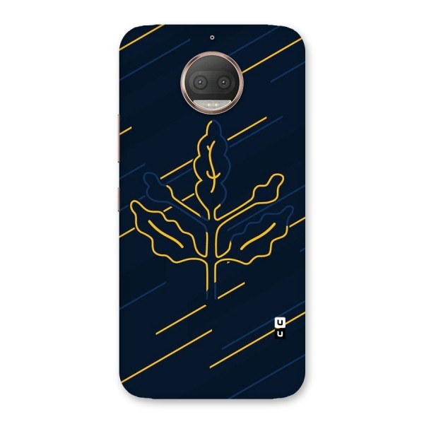 Yellow Leaf Line Back Case for Moto G5s Plus