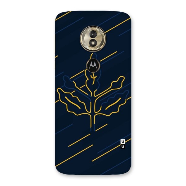 Yellow Leaf Line Back Case for Moto G6 Play