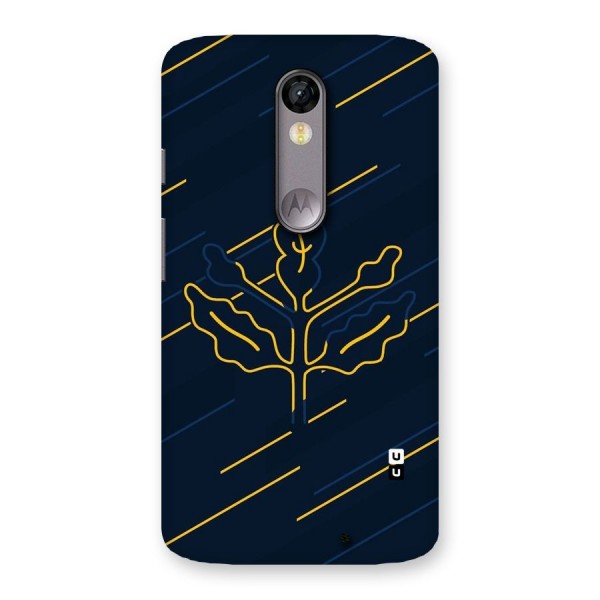 Yellow Leaf Line Back Case for Moto X Force