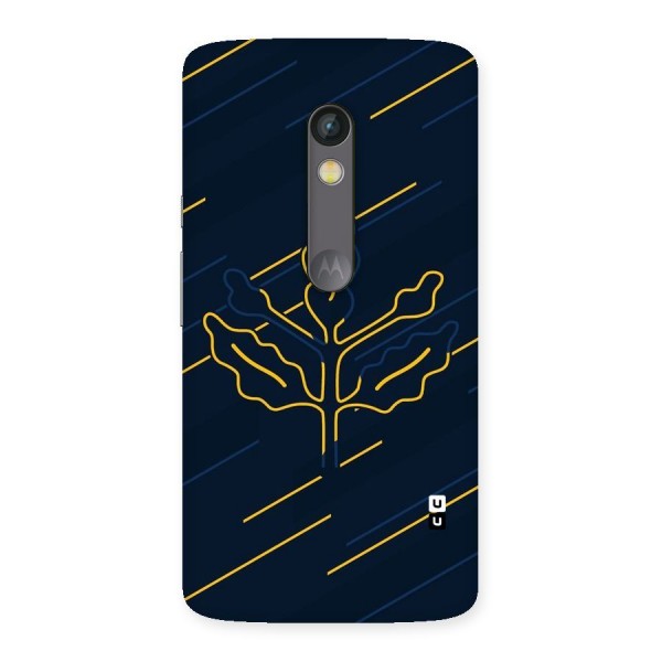 Yellow Leaf Line Back Case for Moto X Play