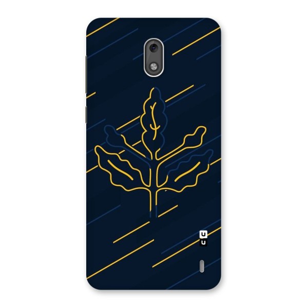 Yellow Leaf Line Back Case for Nokia 2