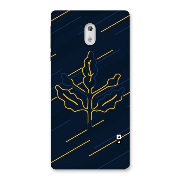 Yellow Leaf Line Back Case for Nokia 3
