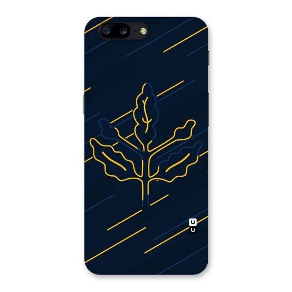 Yellow Leaf Line Back Case for OnePlus 5