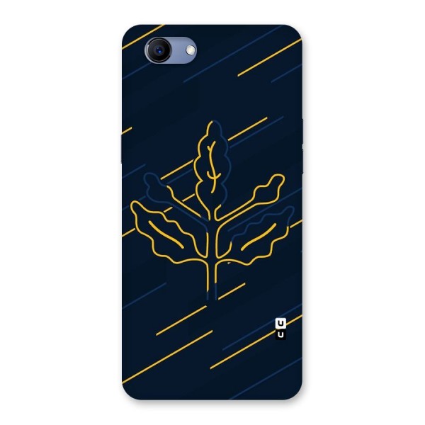 Yellow Leaf Line Back Case for Oppo Realme 1