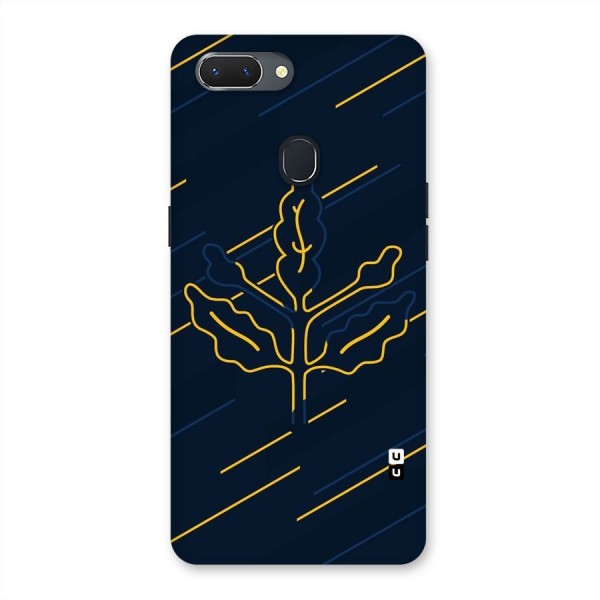 Yellow Leaf Line Back Case for Oppo Realme 2
