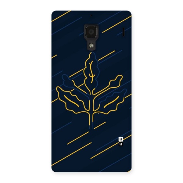 Yellow Leaf Line Back Case for Redmi 1S