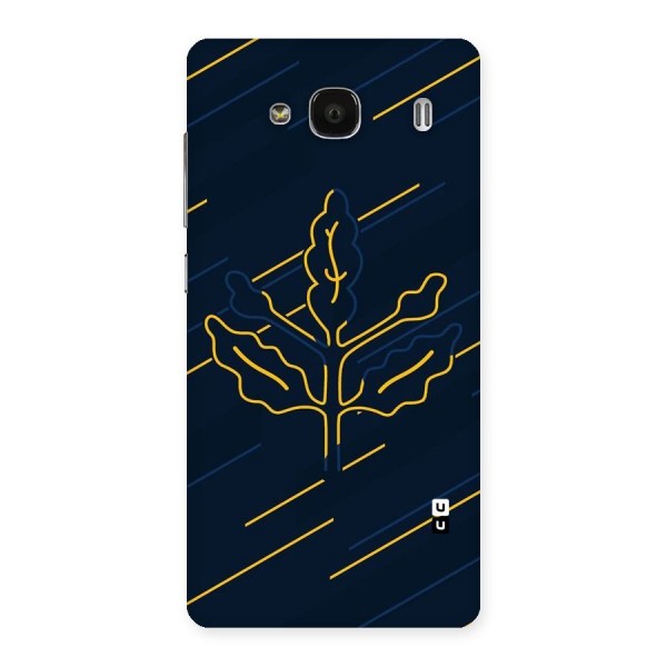Yellow Leaf Line Back Case for Redmi 2 Prime