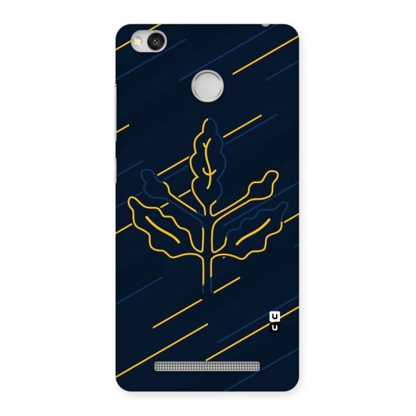 Yellow Leaf Line Back Case for Redmi 3S Prime