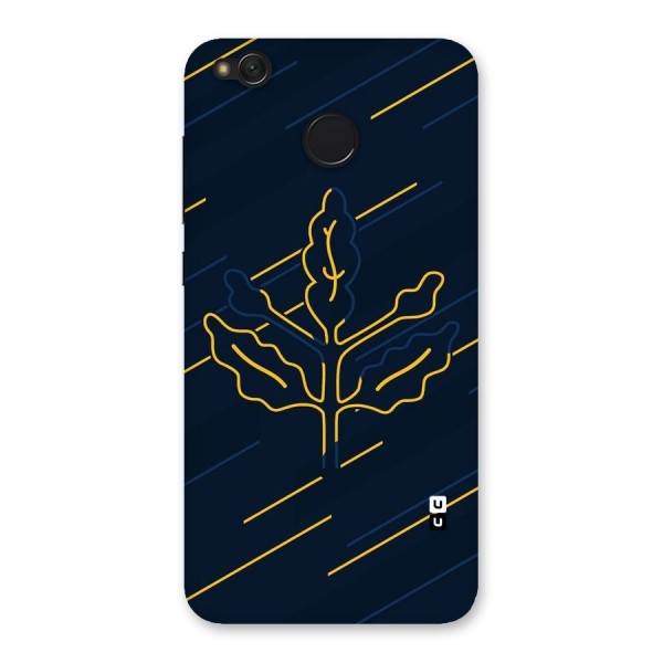 Yellow Leaf Line Back Case for Redmi 4