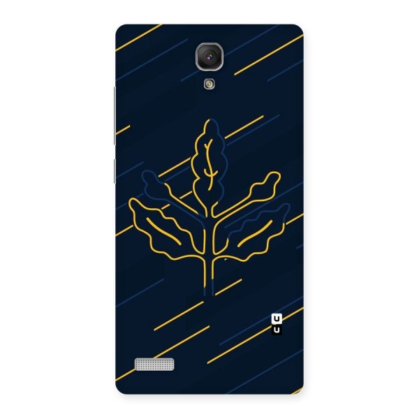 Yellow Leaf Line Back Case for Redmi Note