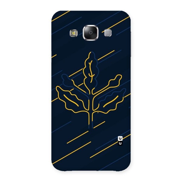 Yellow Leaf Line Back Case for Samsung Galaxy E5