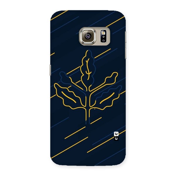 Yellow Leaf Line Back Case for Samsung Galaxy S6 Edge