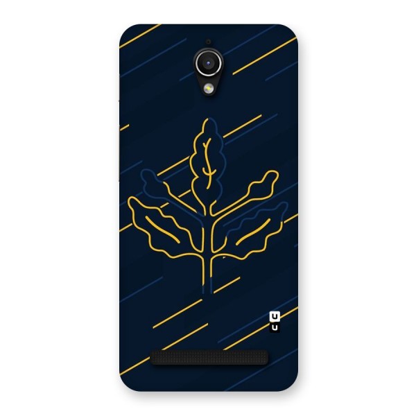 Yellow Leaf Line Back Case for Zenfone Go