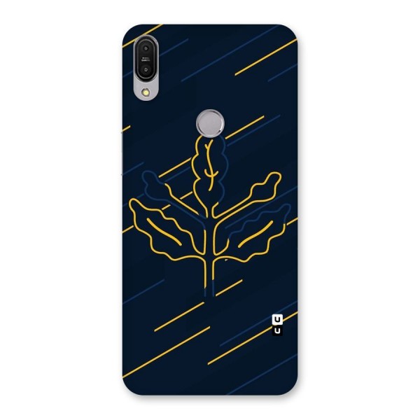 Yellow Leaf Line Back Case for Zenfone Max Pro M1