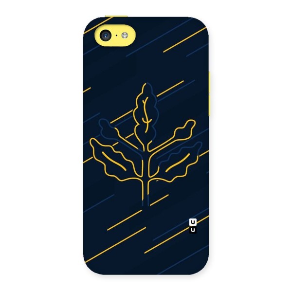Yellow Leaf Line Back Case for iPhone 5C