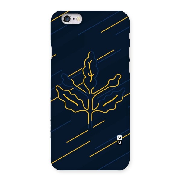 Yellow Leaf Line Back Case for iPhone 6 6S