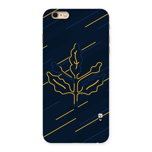 Yellow Leaf Line Back Case for iPhone 6 Plus 6S Plus