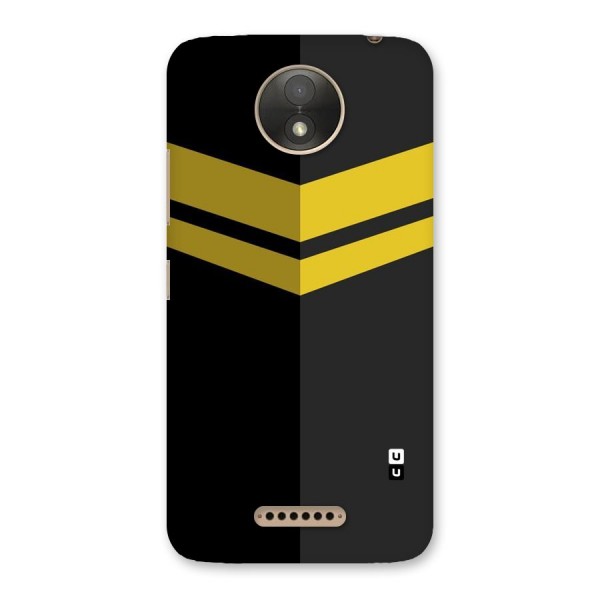 Yellow Lines Back Case for Moto C Plus