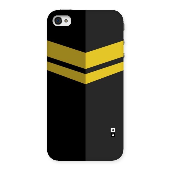Yellow Lines Back Case for iPhone 4 4s