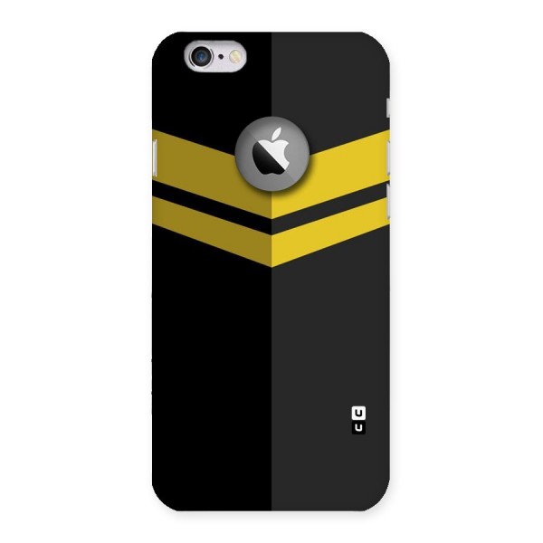 Yellow Lines Back Case for iPhone 6 Logo Cut